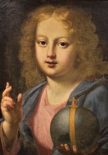 The &quot;Salvator Mundi&quot; of Carlo Maratta, Italy 17th century - Paintings & Drawings Style Louis XIV